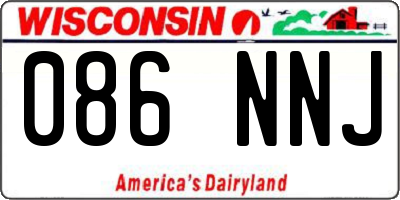 WI license plate 086NNJ