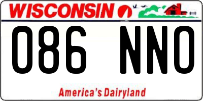 WI license plate 086NNO