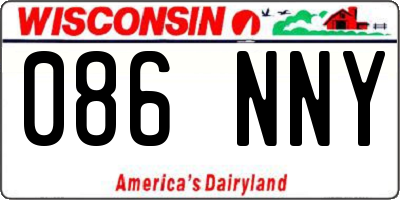 WI license plate 086NNY