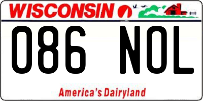 WI license plate 086NOL