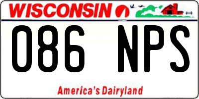 WI license plate 086NPS