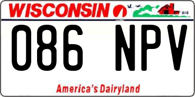 WI license plate 086NPV