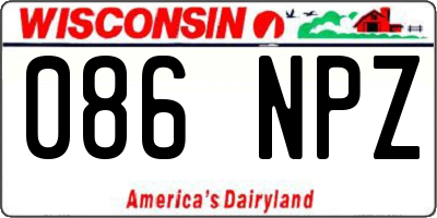 WI license plate 086NPZ
