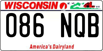 WI license plate 086NQB
