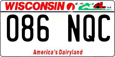 WI license plate 086NQC
