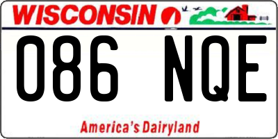 WI license plate 086NQE