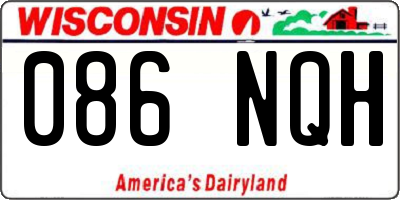 WI license plate 086NQH