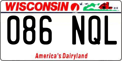 WI license plate 086NQL
