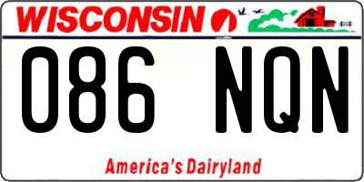 WI license plate 086NQN