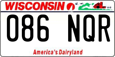WI license plate 086NQR