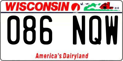 WI license plate 086NQW