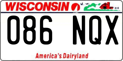 WI license plate 086NQX