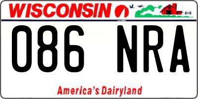 WI license plate 086NRA