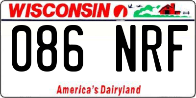 WI license plate 086NRF