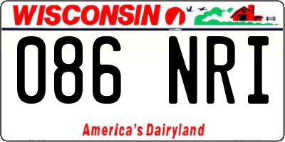 WI license plate 086NRI