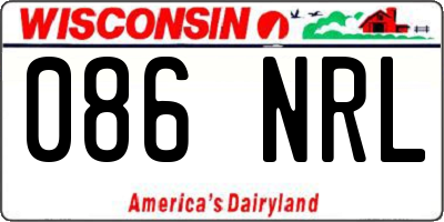 WI license plate 086NRL