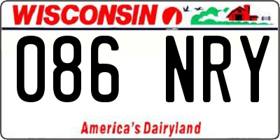 WI license plate 086NRY