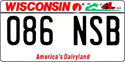 WI license plate 086NSB