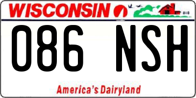 WI license plate 086NSH