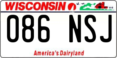 WI license plate 086NSJ
