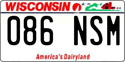 WI license plate 086NSM