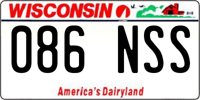 WI license plate 086NSS