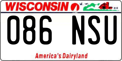 WI license plate 086NSU