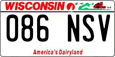 WI license plate 086NSV