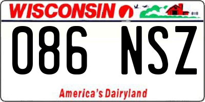 WI license plate 086NSZ