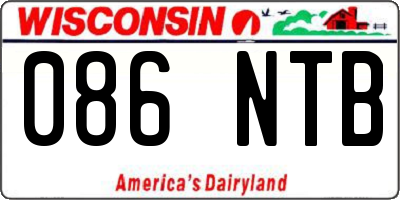WI license plate 086NTB