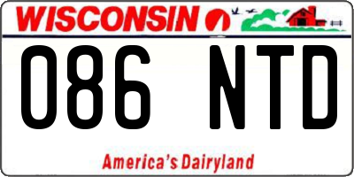 WI license plate 086NTD