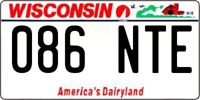 WI license plate 086NTE