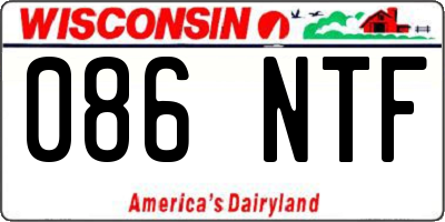 WI license plate 086NTF