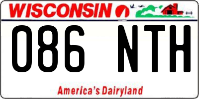 WI license plate 086NTH