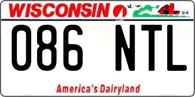 WI license plate 086NTL