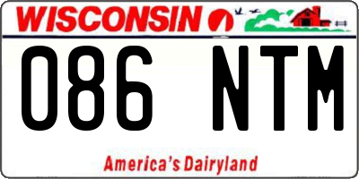 WI license plate 086NTM