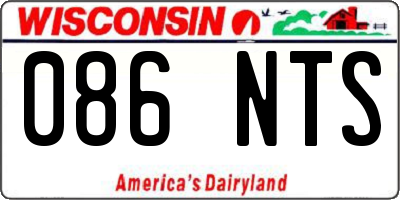 WI license plate 086NTS