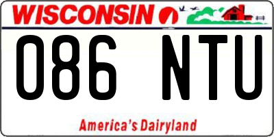 WI license plate 086NTU