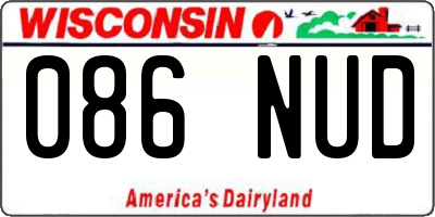 WI license plate 086NUD