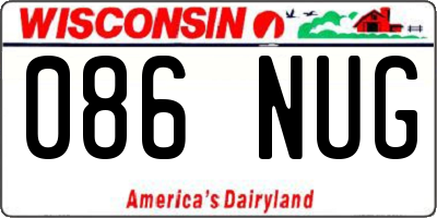 WI license plate 086NUG