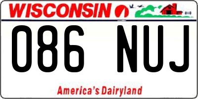WI license plate 086NUJ