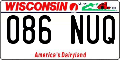 WI license plate 086NUQ