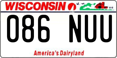 WI license plate 086NUU