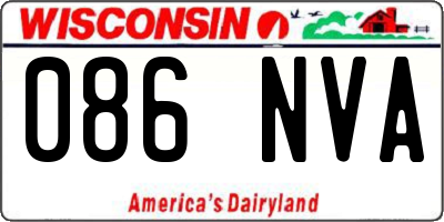 WI license plate 086NVA