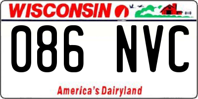 WI license plate 086NVC