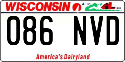 WI license plate 086NVD