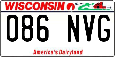 WI license plate 086NVG