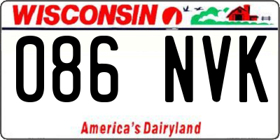 WI license plate 086NVK
