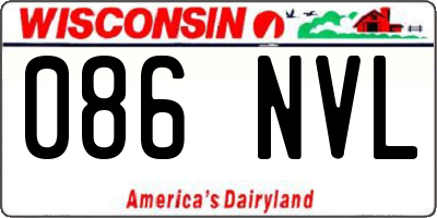 WI license plate 086NVL