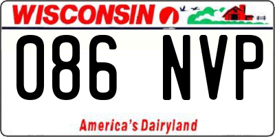 WI license plate 086NVP